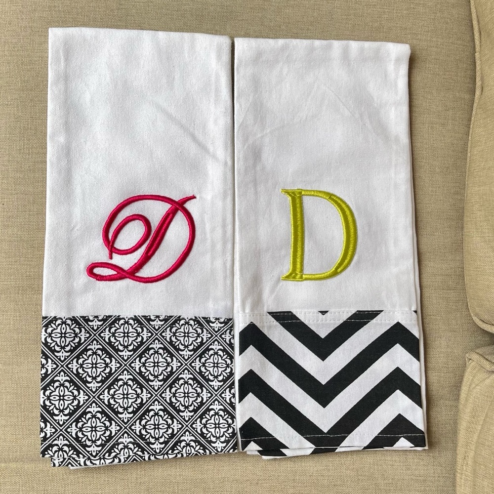 Two Letter D Kitchen Towels